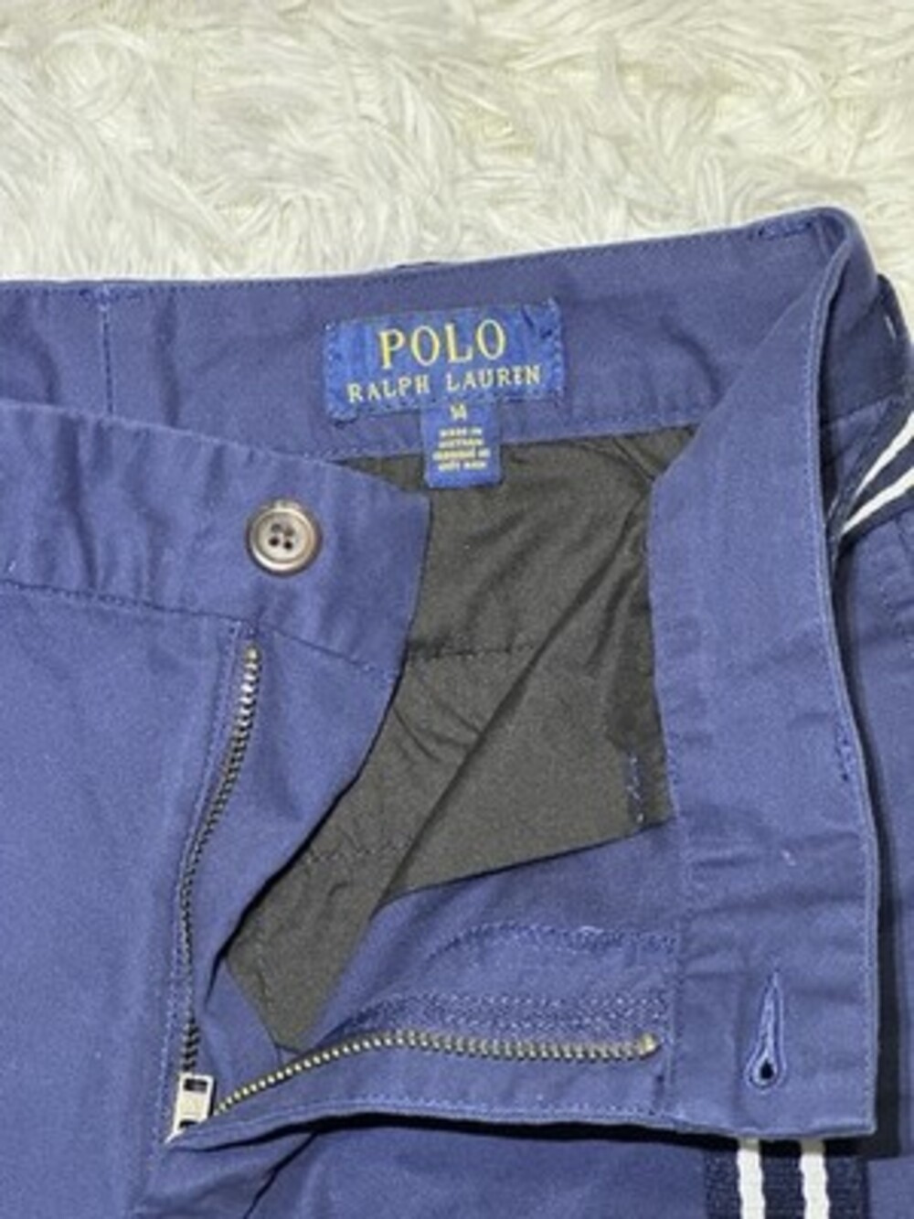 Polo Ralph Lauren Kids Boys Pants Navy Blue 14 Belted Stretch Polo Logo Cotton - Picture 3 of 7